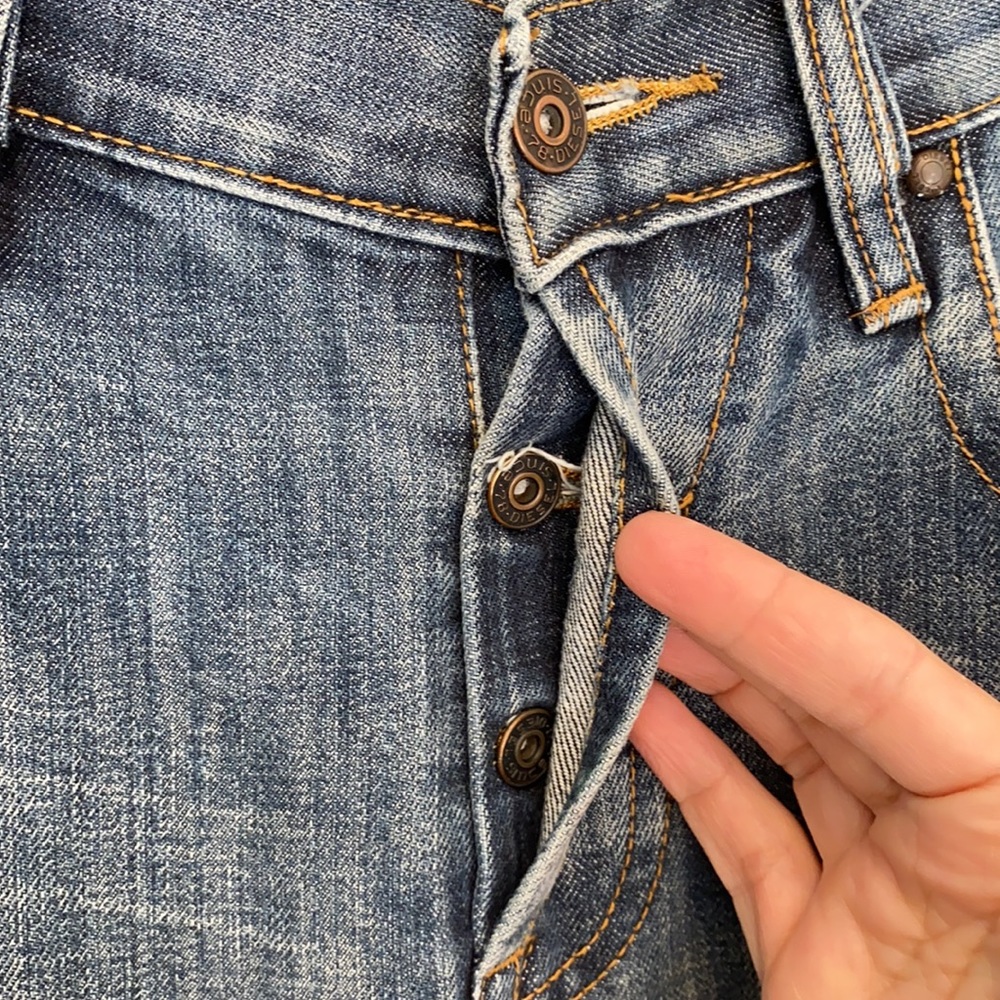 Diesel denim jean 30 waist 33 inseam blue button fly 5 pocket 100% cotton - Picture 3 of 16